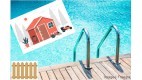 Option : clôtures, piscine et chalet de jardin